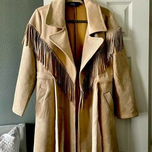 Faux suede cowboy jacket